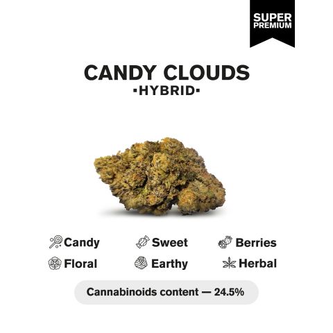 Candy Clouds Flower - THCA - Hybrid - Thumbnail 3