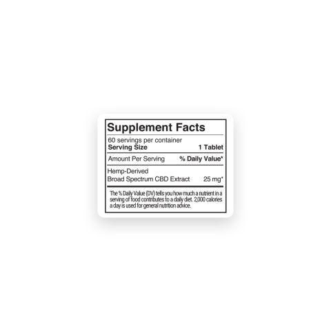 25mg Broad Spectrum CBD Tablets - Grape - Thumbnail 11