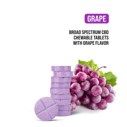 25mg Broad Spectrum CBD Tablets - Grape - Thumbnail 4