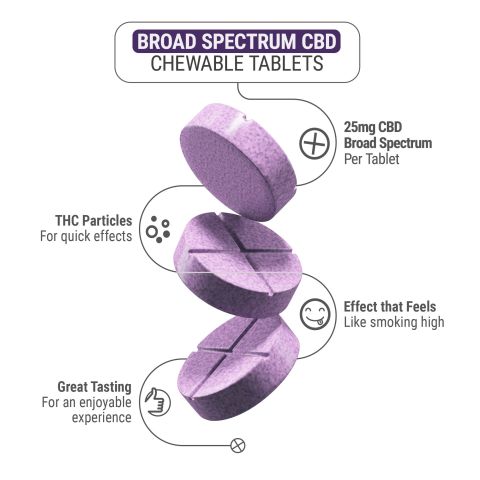 25mg Broad Spectrum CBD Tablets - Grape - Thumbnail 5