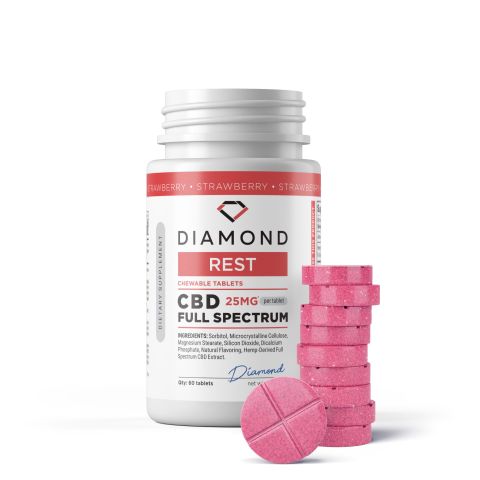 1,500mg Full Spectrum CBD Tablets - Strawberry - Thumbnail 2