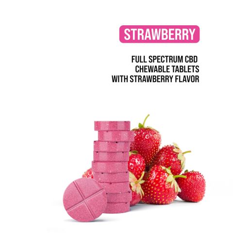 1,500mg Full Spectrum CBD Tablets - Strawberry - Thumbnail 4