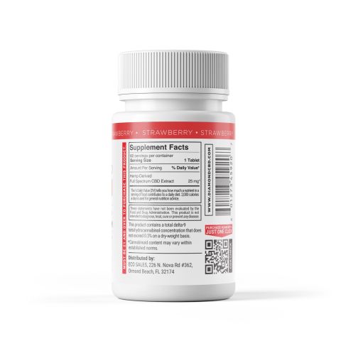 25mg Full Spectrum CBD Tablets - Strawberry - Thumbnail 10