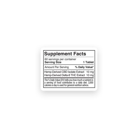 20mg D8 & CBD Isolate Tablets - Mixed Berry - Thumbnail 11