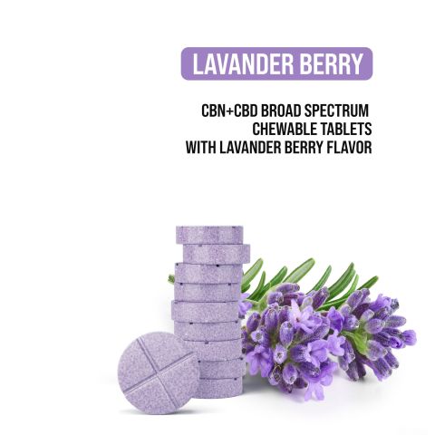 1,680mg Broad Spectrum CBD, CBN, Melatonin Tablets - Lavender Berry - Thumbnail 4