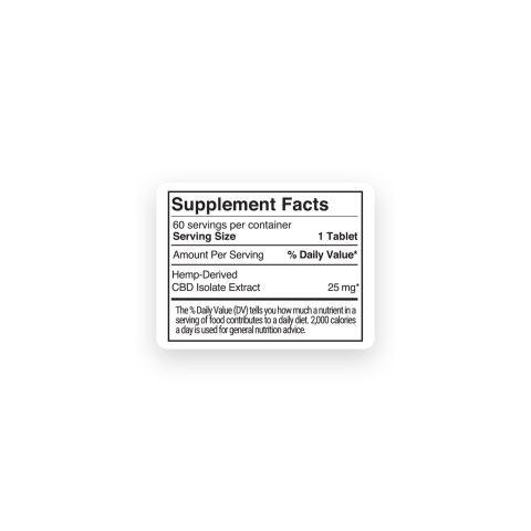 25mg CBD Isolate Tablets - Green Apple - Thumbnail 11
