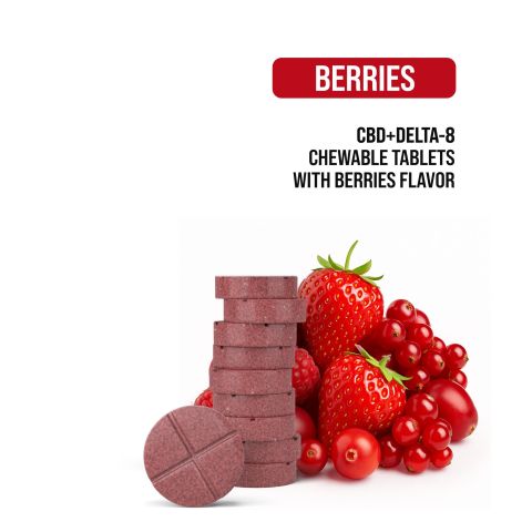 35mg D8 & CBD Isolate Tablets - Mixed Berry - Thumbnail 4