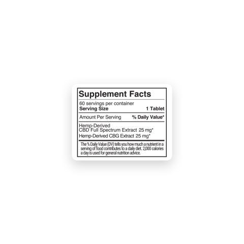 50mg Full Spectrum CBD & CBG Tablets - Tropical Punch - Thumbnail 11