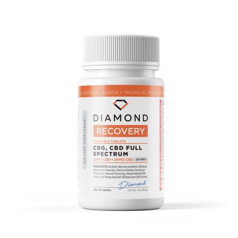 50mg Full Spectrum CBD & CBG Tablets - Tropical Punch - Thumbnail 3