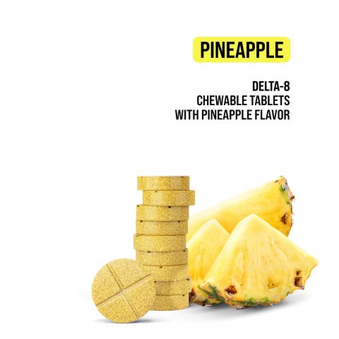 25mg D8 & CBD Isolate Tablets - Pineapple - 60ct - Thumbnail 4