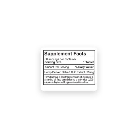 25mg D8 & CBD Isolate Tablets - Pineapple - 60ct - Thumbnail 11