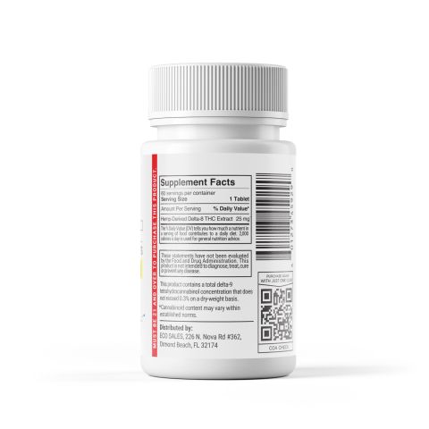 25mg D8 & CBD Isolate Tablets - Pineapple - 60ct - Thumbnail 10