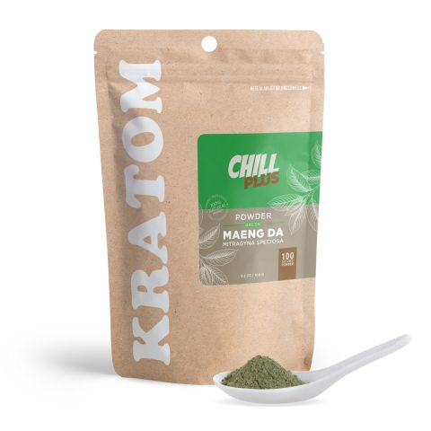 100g Kratom Powder - Green Maeng Da - Chill Plus - Thumbnail 1