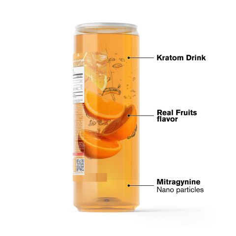 50g Mitragynine & Kratom Nano Electrolyte Drink - Orange - Fresh - Thumbnail 3