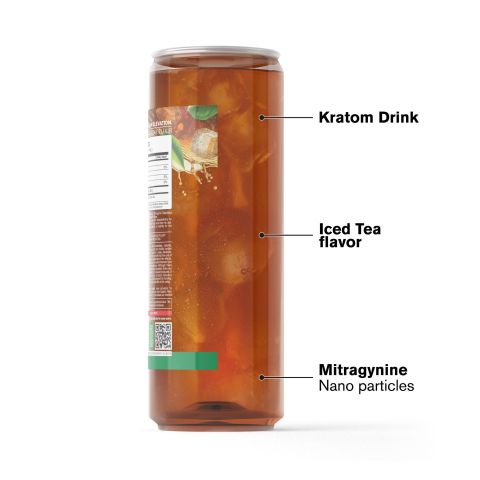 50mg Mitragynine & Kratom Nano Iced Tea - Unsweetened - Fresh - Thumbnail 3