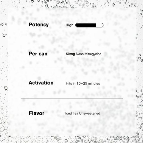 50mg Mitragynine & Kratom Nano Iced Tea - Unsweetened - Fresh - Thumbnail 5