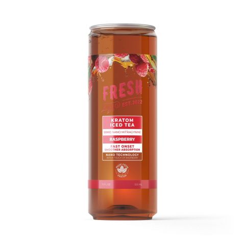 50g Mitragynine & Kratom Nano Iced Tea - Raspberry - Fresh - Thumbnail 1