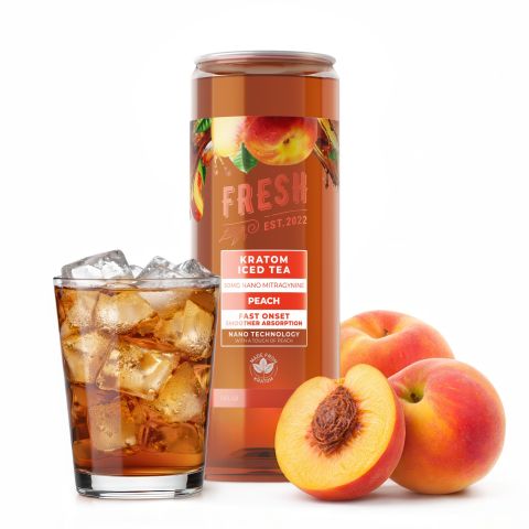 50g Mitragynine & Kratom Nano Iced Tea - Peach - Fresh - Thumbnail 2