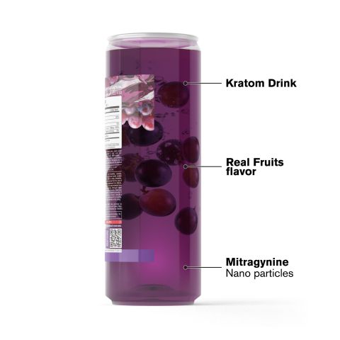 50mg Mitragynine & Kratom Nano Iced Tea - Grape - Fresh - Thumbnail 3