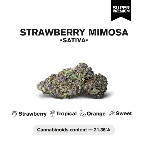 Strawberry Mimosa Flower - THCA - Sativa - Thumbnail 3