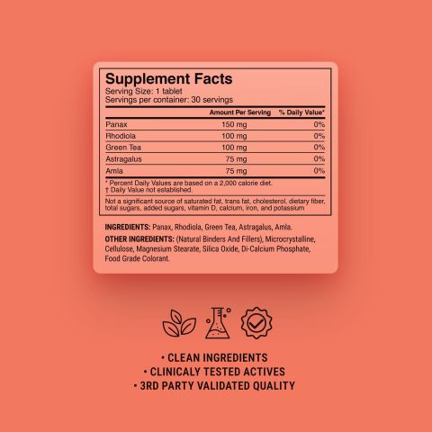 500mg - Natural Energy Boost - Citrus Ginger - Mood Tablets - Thumbnail 9