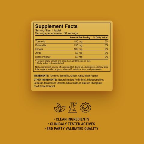 500mg - Joint Support - Orange Ginger - Mood Tablets - Thumbnail 9