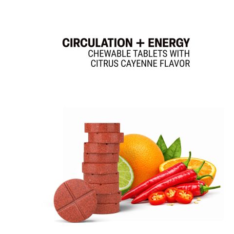 500mg - Circulation + Energy - Citrus Cayenne - Mood Tablets - Thumbnail 4