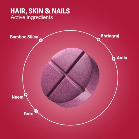 500mg - Hair Skin & Nails - Pomegranate Berry - Mood Tablets - Thumbnail 5