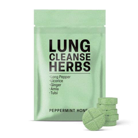 500mg - Lung Cleanse - Peppermint Honey - Mood Tablets - Thumbnail 2