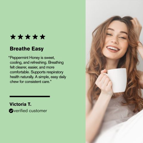 500mg - Lung Cleanse - Peppermint Honey - Mood Tablets - Thumbnail 7