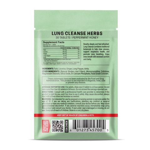 500mg - Lung Cleanse - Peppermint Honey - Mood Tablets - Thumbnail 8
