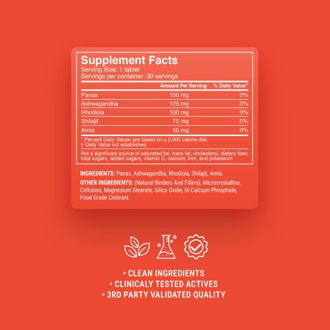 500mg - Stamina + Energy - Citrus Pomegranate - Mood Tablets - Thumbnail 9