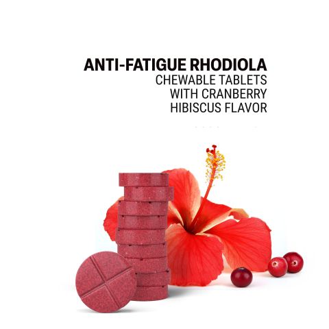 500mg - Anti-Fatigue Rhodiola - Cranberry Hibiscus - Mood Tablets - Thumbnail 4