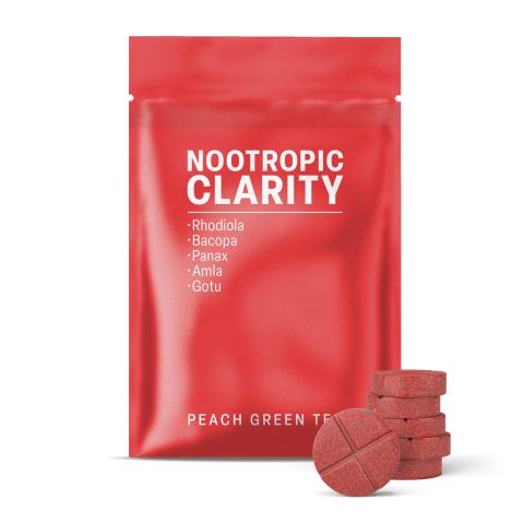 500mg - Nootropic Clarity - Peach Green Tea - Mood Tablets - Thumbnail 2