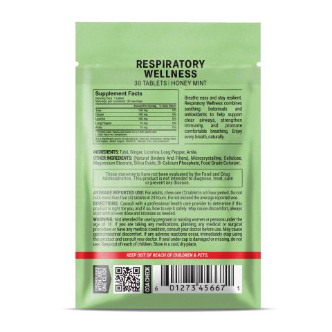 500mg - Respiratory Wellness - Honey Mint - Mood Tablets - Thumbnail 8