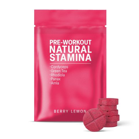 500mg - Pre-Workout Natural Stamina - Berry Lemon - Mood Tablets - Thumbnail 2