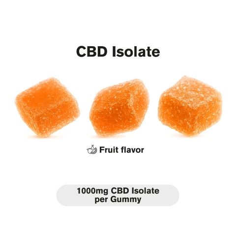 1,000mg CBD Isolate Gummies - Fruit - Thumbnail 3