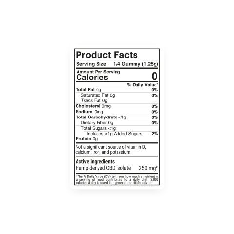 1,000mg CBD Isolate Gummies - Fruit - Thumbnail 10