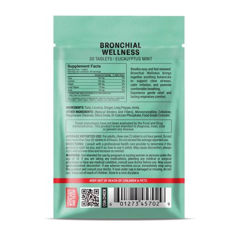 500mg - Bronchial Wellness - Eucalyptus Mint - Mood Tablets - Thumbnail 8