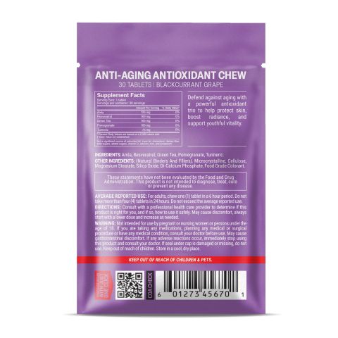 500mg - Anti-Aging Antioxidant - Blackcurrant Grape - Mood Tablets - Thumbnail 8