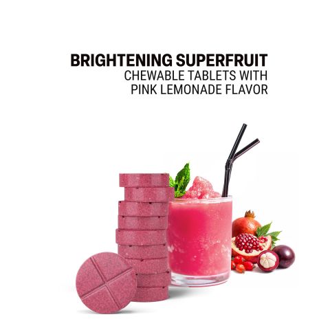 500mg - Skin Brightening SuperFruit - Pink Lemonade - Mood Tablets - Thumbnail 4