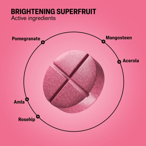 500mg - Skin Brightening SuperFruit - Pink Lemonade - Mood Tablets - Thumbnail 5