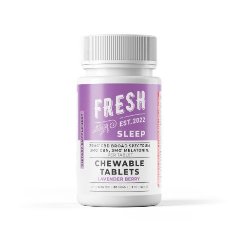 31mg Broad Spectrum CBD, CBN, Melatonin Tablets - Lavender Berry - Fresh - Thumbnail 3