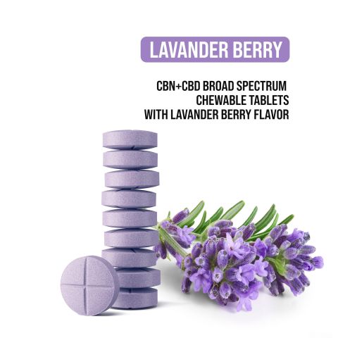 31mg Broad Spectrum CBD, CBN, Melatonin Tablets - Lavender Berry - Fresh - Thumbnail 6